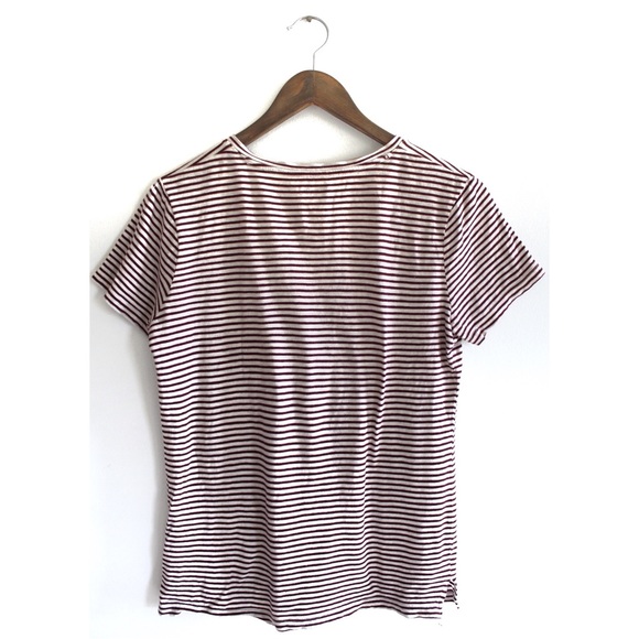 Madewell Preowned Striped Short Sleeve Top Small - Picture 3 of 5